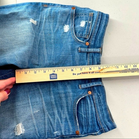 Madewell high rise skinny straight leg raw hem woman jeans size 27 - Picture 6 of 8